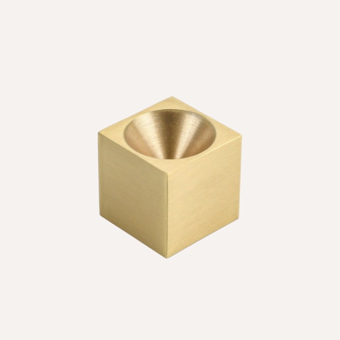 Tilley + Me Brass Cube Incense Holder - Minimalist & Stylish Design