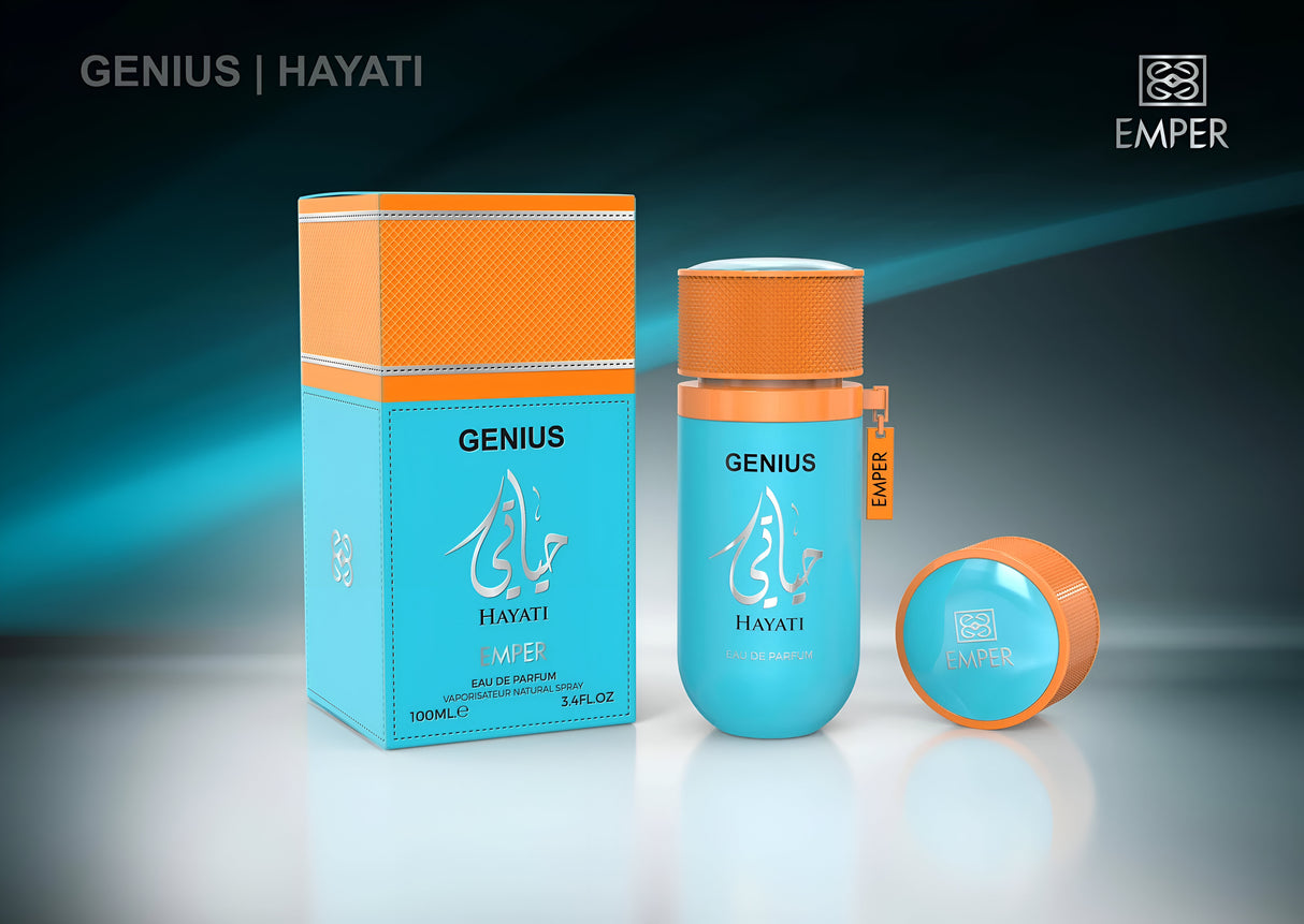 Genius Hayati by Emper - EPD for Women - 3.4 fl oz 100ml. New Original & Sealed.