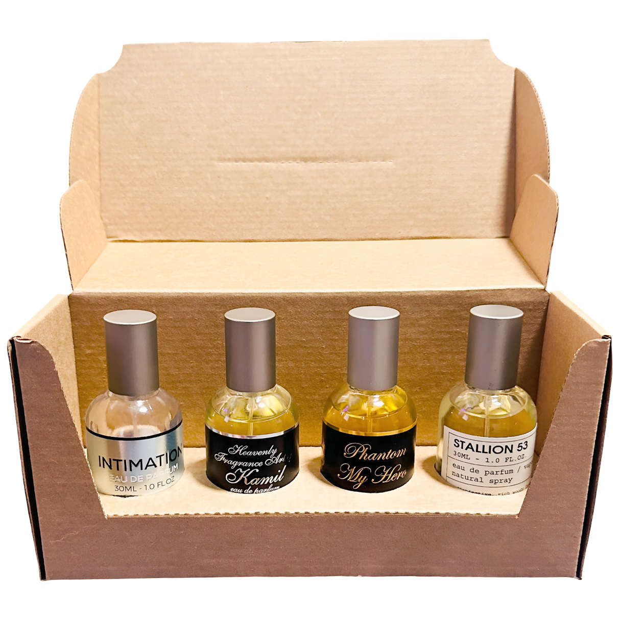 Discovery Set II Emper ➤ Stallion 53 , Intimation, Kamil, Phantom My Hero Unisex Eau de Parfum 30ml each (120ml Total).