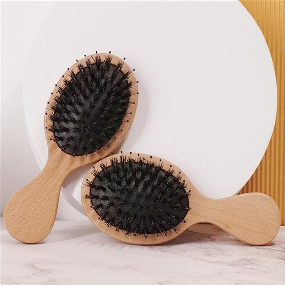 Tilley + Me Mini Detangle Bamboo Travel Hairbrush – Compact & Gentle on Hair