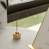 Tilley + Me Brass Cube Incense Holder - Minimalist & Stylish Design