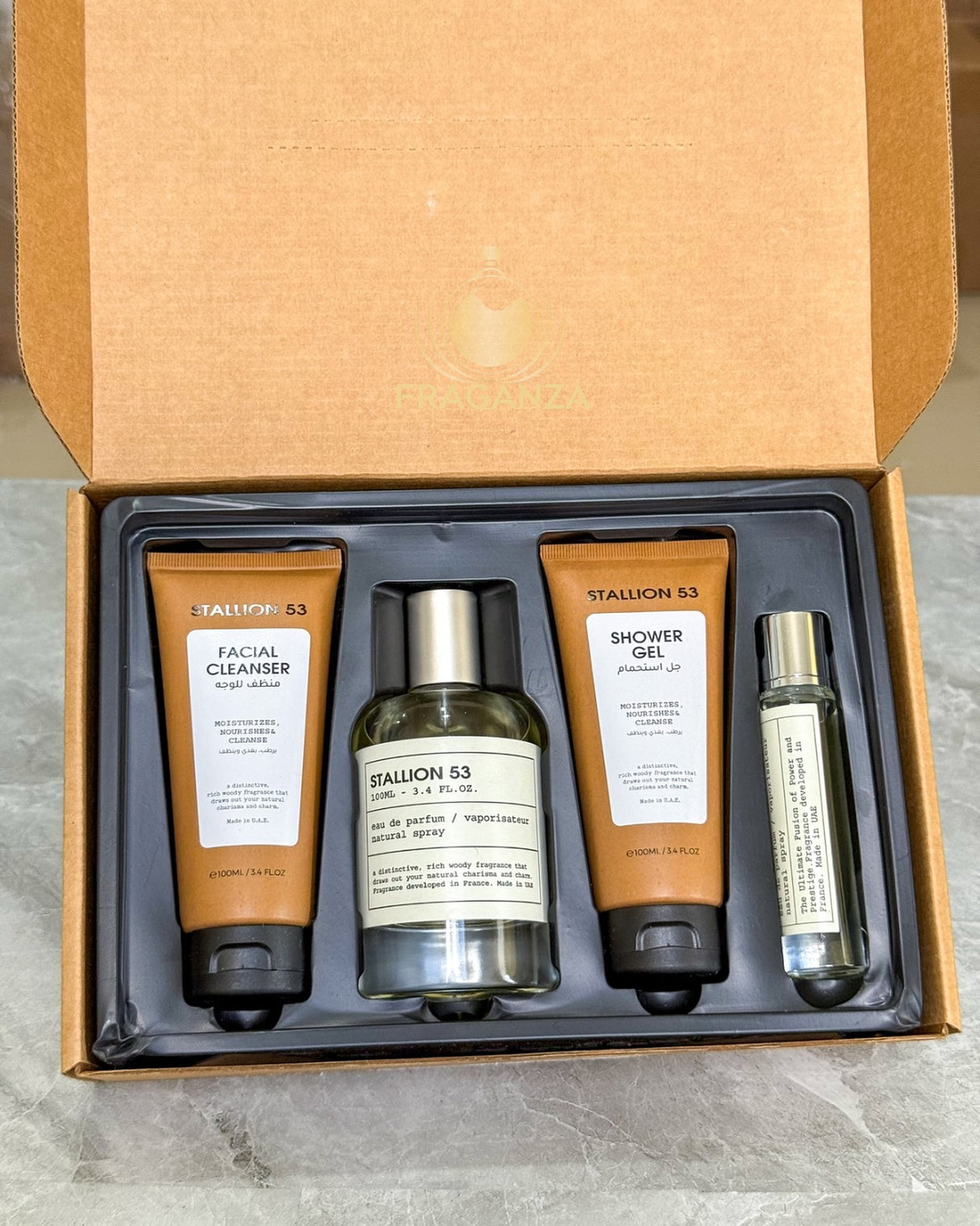 Emper Stallion 53 4in1 Gift Set (100ml EDP-Facial Cleanser-Shower Gel-15ml UAE)