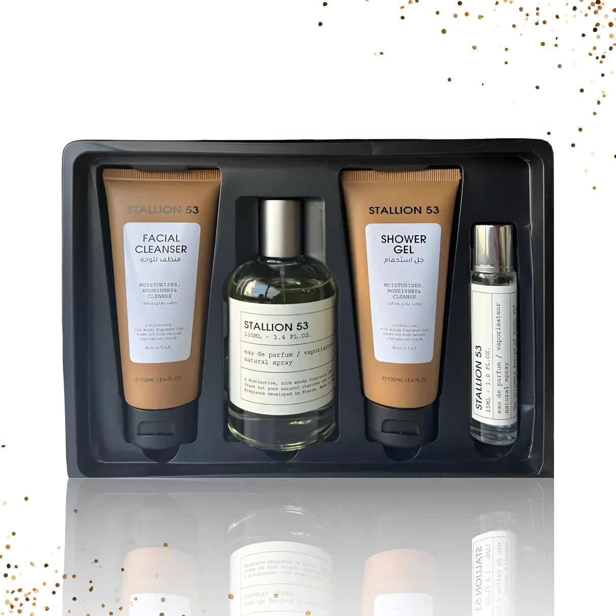 Emper Stallion 53 4in1 Gift Set (100ml EDP-Facial Cleanser-Shower Gel-15ml UAE)